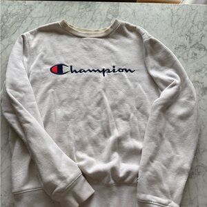 Champion Cream Athletic Sweatshirt